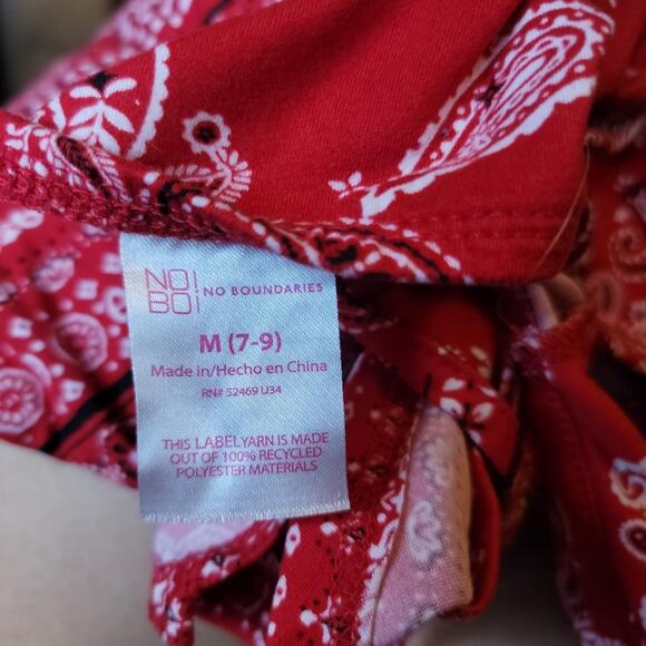 Soft Stretchy Red Handkerchief Spaghetti Strap Dress Juniors M(7/9) - Picture 2 of 3